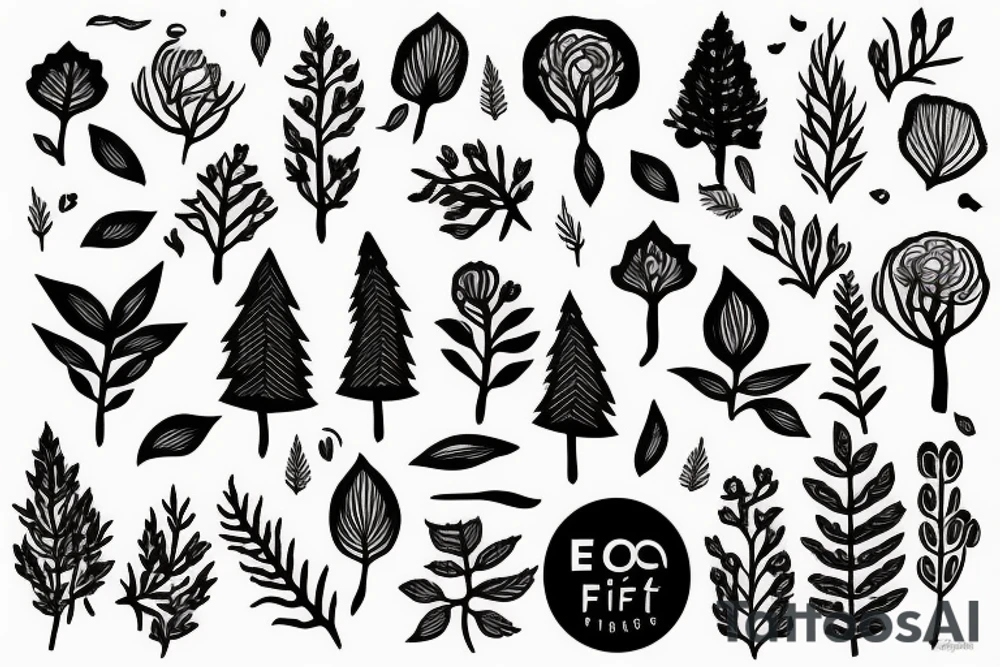 Forest life tattoo idea