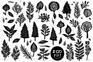Forest life tattoo idea