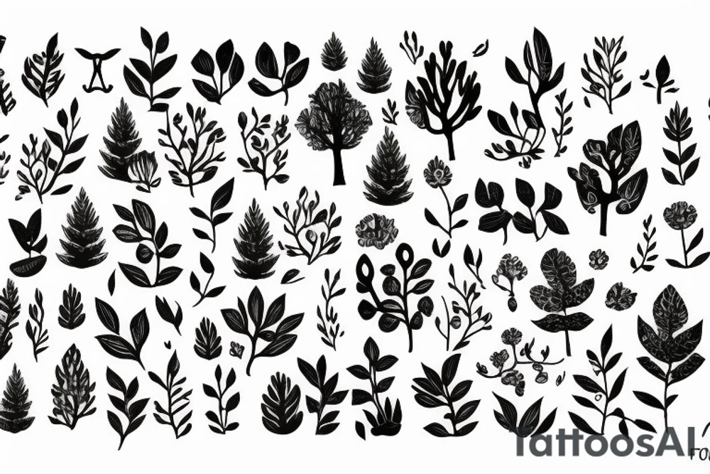 Forest life tattoo idea