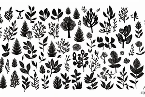 Forest life tattoo idea