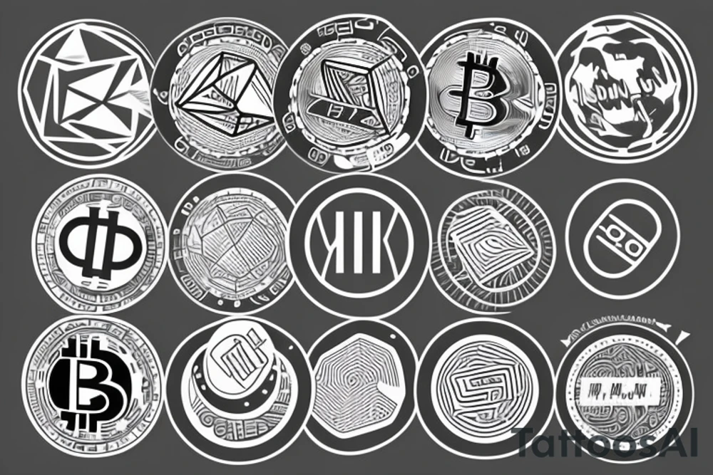Cryptocurrency graphic tattoo idea
