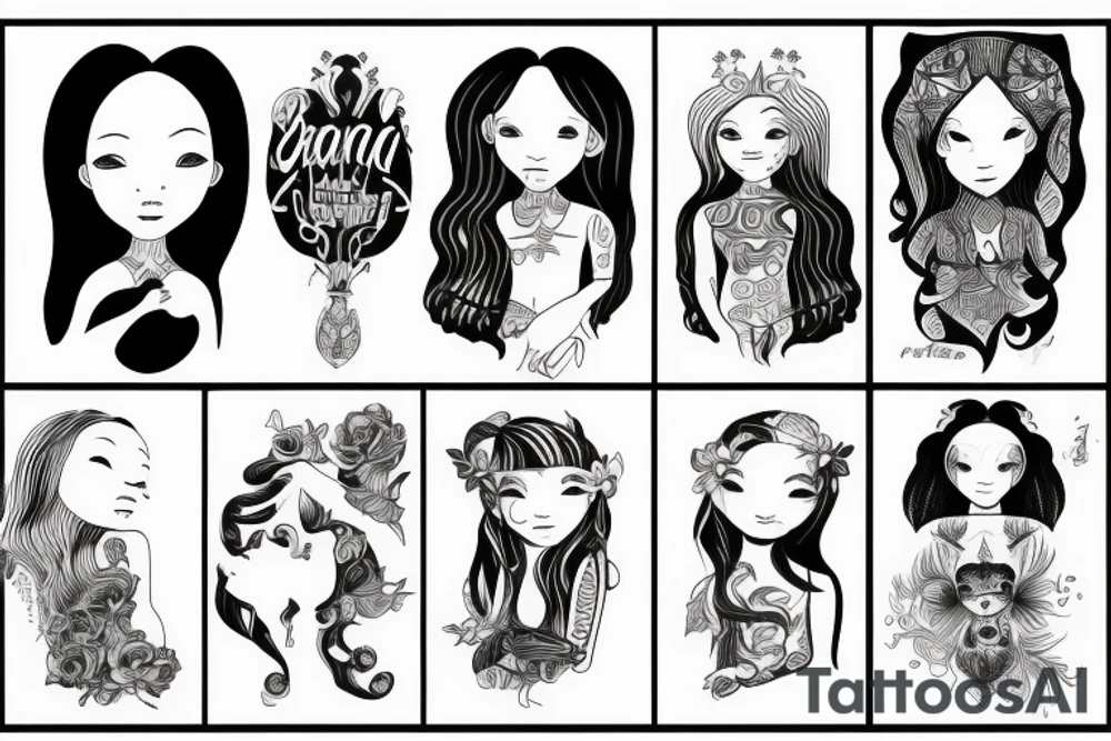 children’s names imani and nia tattoo idea