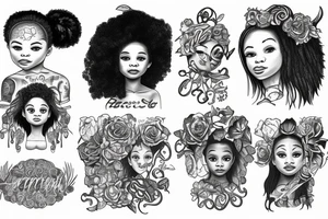 children’s names imani and nia tattoo idea