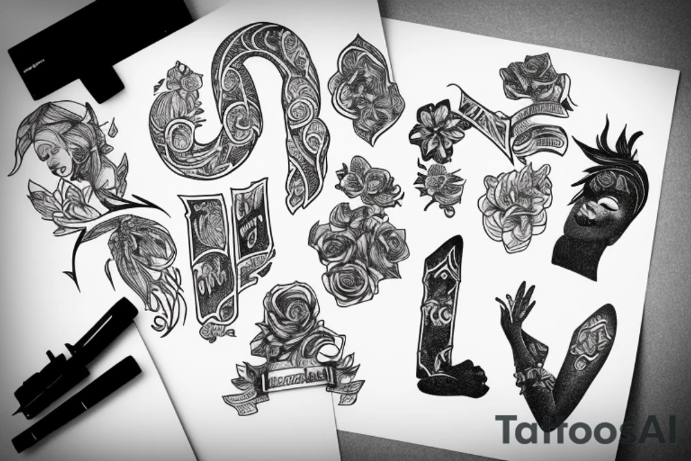 names imani and nia tattoo idea