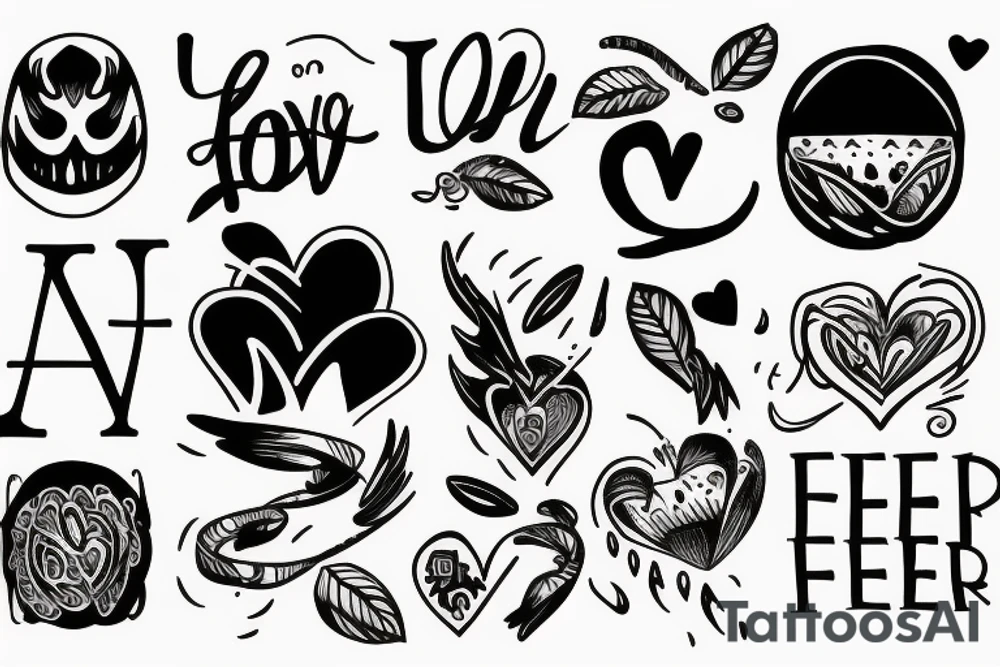 Love over fear tattoo idea