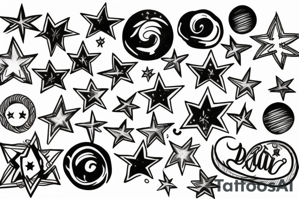 Stars tattoo idea
