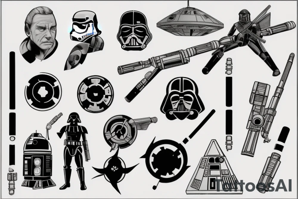 A symbol of resistance in Star Wars along with lightsabers. tattoo idea