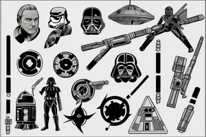 A symbol of resistance in Star Wars along with lightsabers. tattoo idea