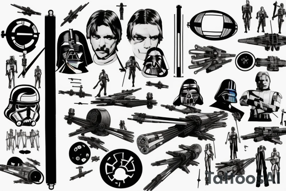 Star Wars light saber fight + Rebel Alliance tattoo idea