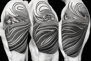 Surfera tatto that is going for a wave tattoo idea