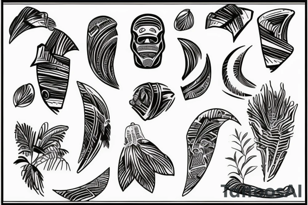 Hawaiian surfer tattoo idea