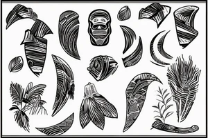 Hawaiian surfer tattoo idea
