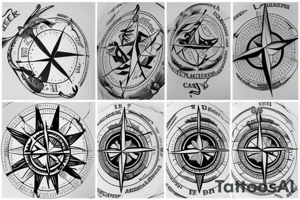 Compass with Chesapeake bay tattoo idea