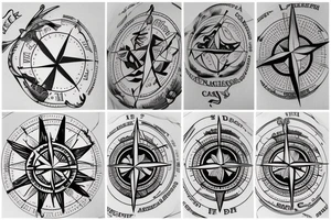 Compass with Chesapeake bay tattoo idea