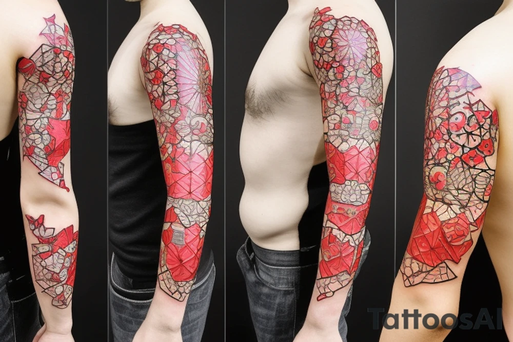 samurai with cherry blossoms tattoo idea