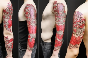 samurai with cherry blossoms tattoo idea