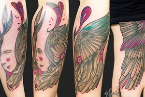 art nouveau fairy wings tattoo idea