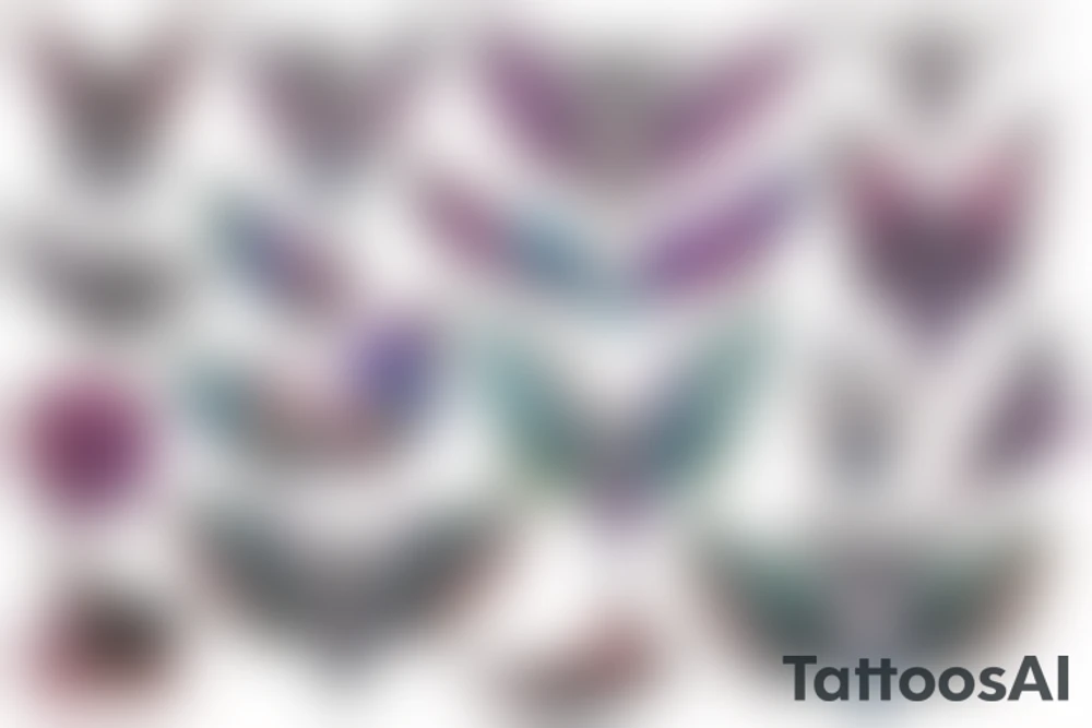 art nouveau fairy wings tattoo idea