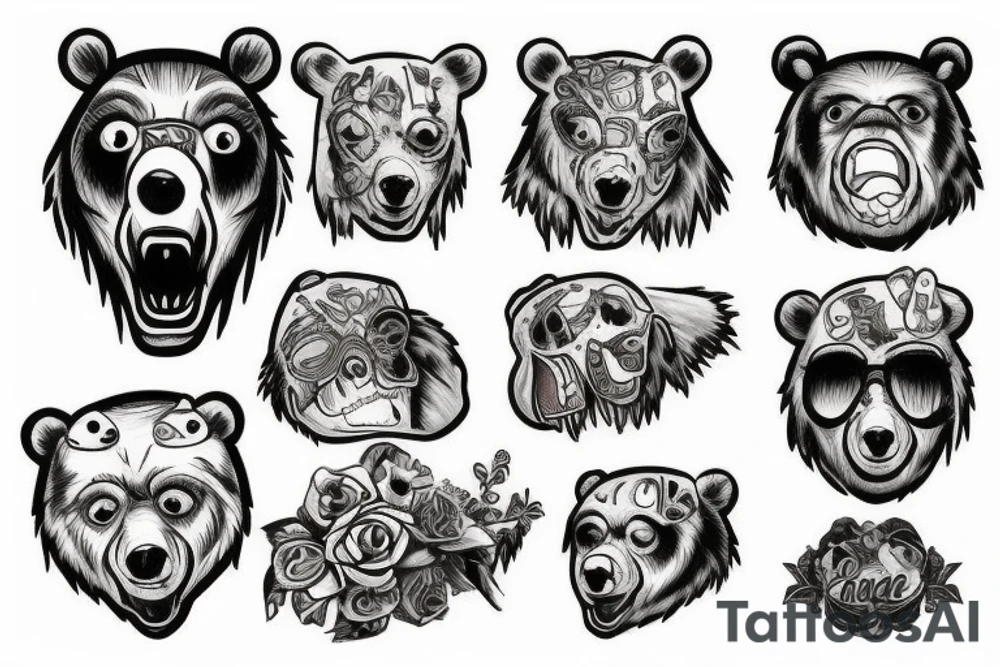 Kneecap bear tattoo idea