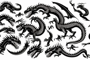 Woman riding dragon tattoo idea