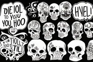 I'd rot in hell with you if you just asked me too tattoo idea