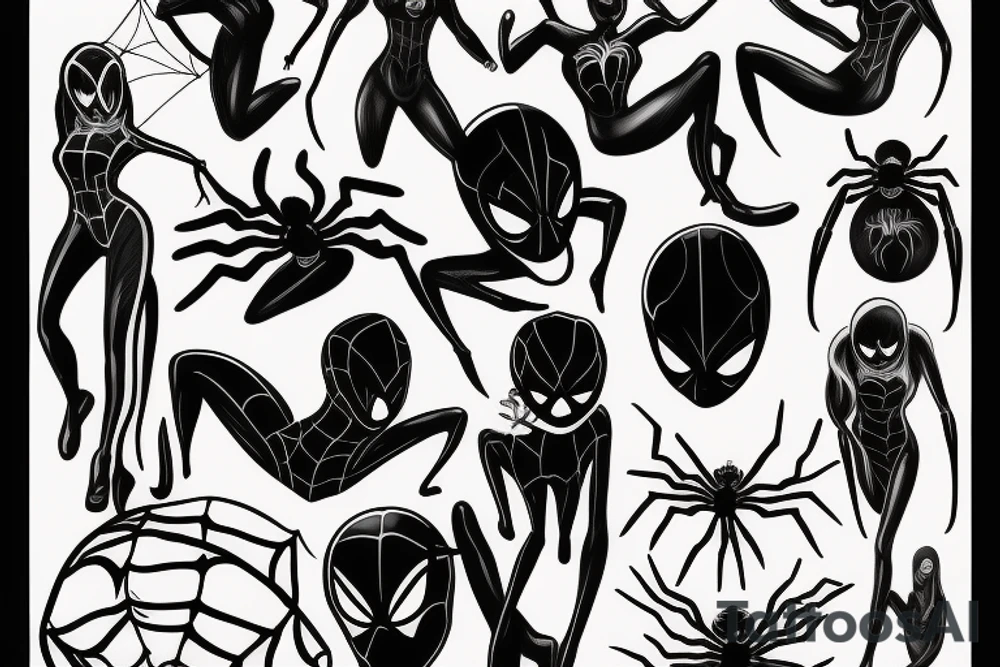 spider woman tattoo idea