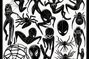 spider woman tattoo idea