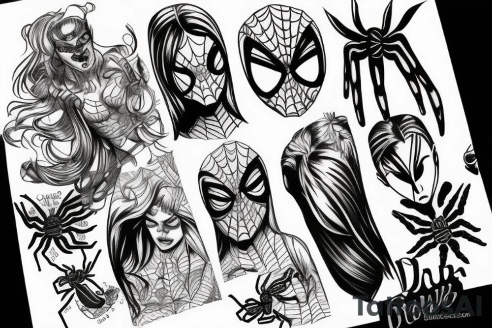 spider woman tattoo idea
