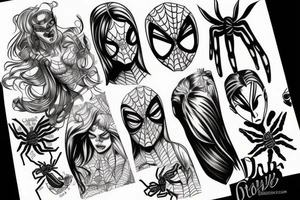 spider woman tattoo idea