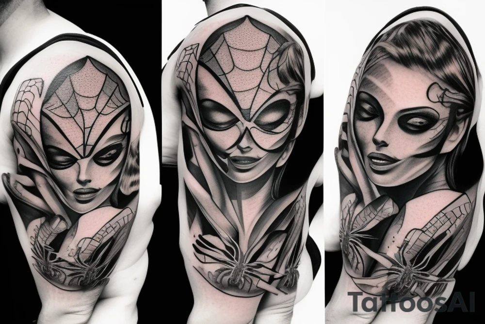 spider woman tattoo idea