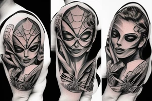 spider woman tattoo idea