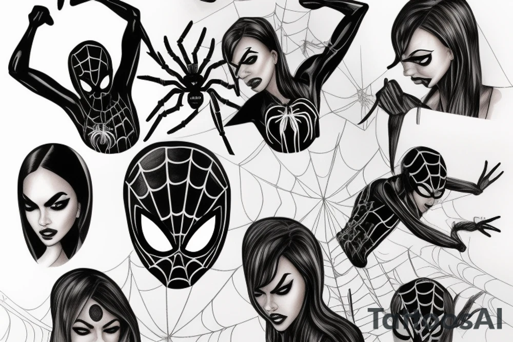 spider woman tattoo idea