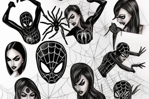 spider woman tattoo idea