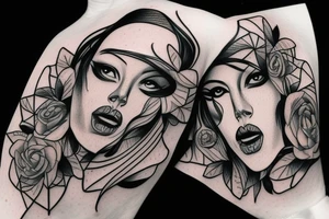 half spider half woman tattoo idea