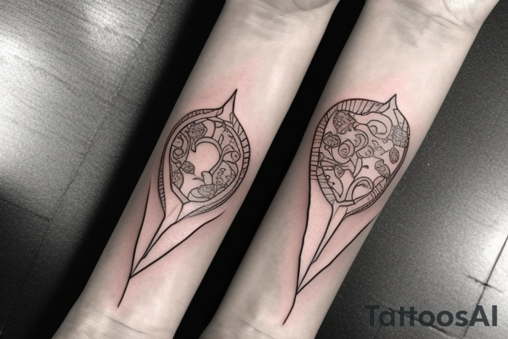 A thin gold chain around my arm tattoo idea