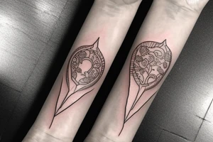 A thin gold chain around my arm tattoo idea