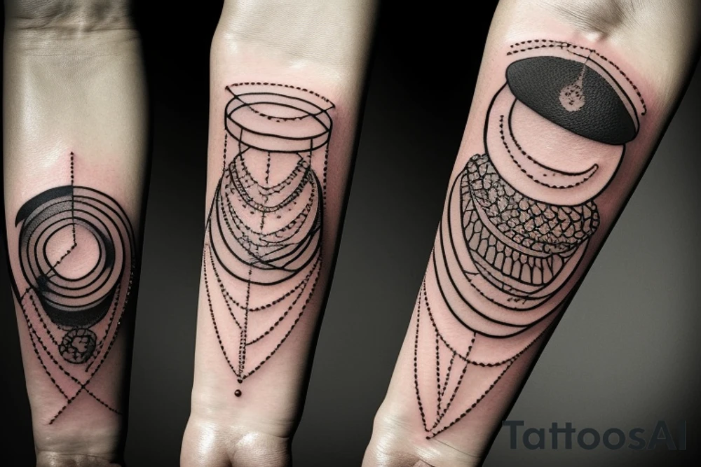 A thin gold chain around my arm tattoo idea