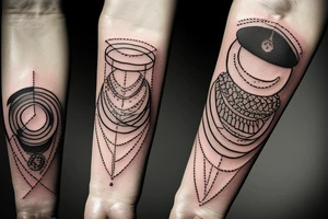 A thin gold chain around my arm tattoo idea