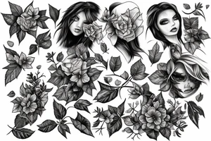 Ivy climbing tattoo idea