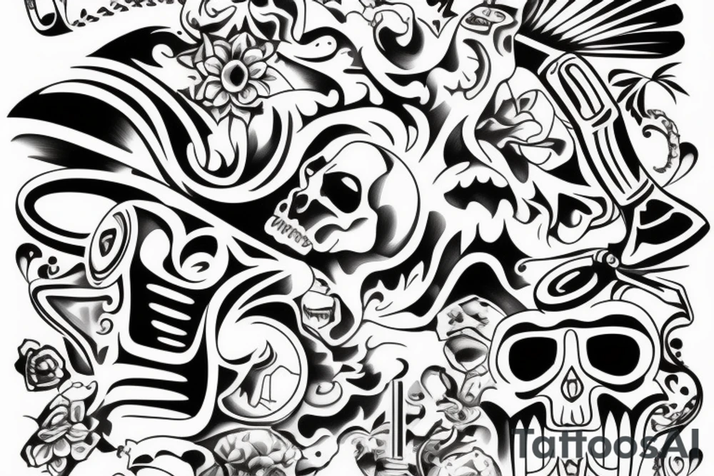 Low Rider in Mexico tattoo idea