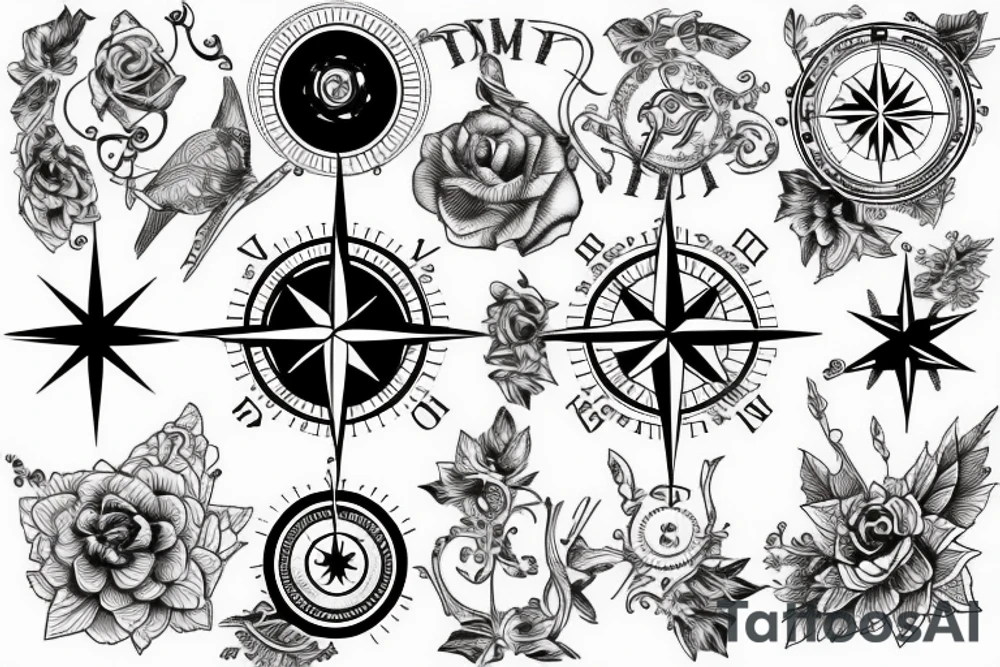 Compass tattoo idea