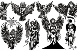 God and his angels tattoo idea