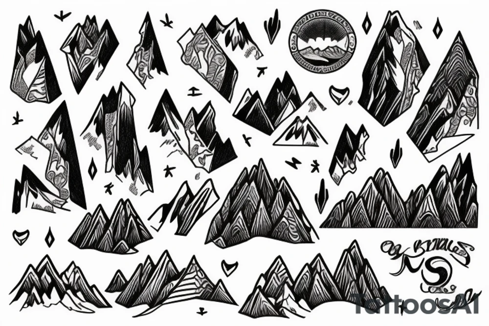 City’s with mountains tattoo idea