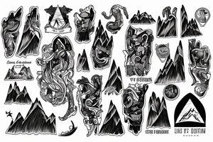 City’s with mountains tattoo idea
