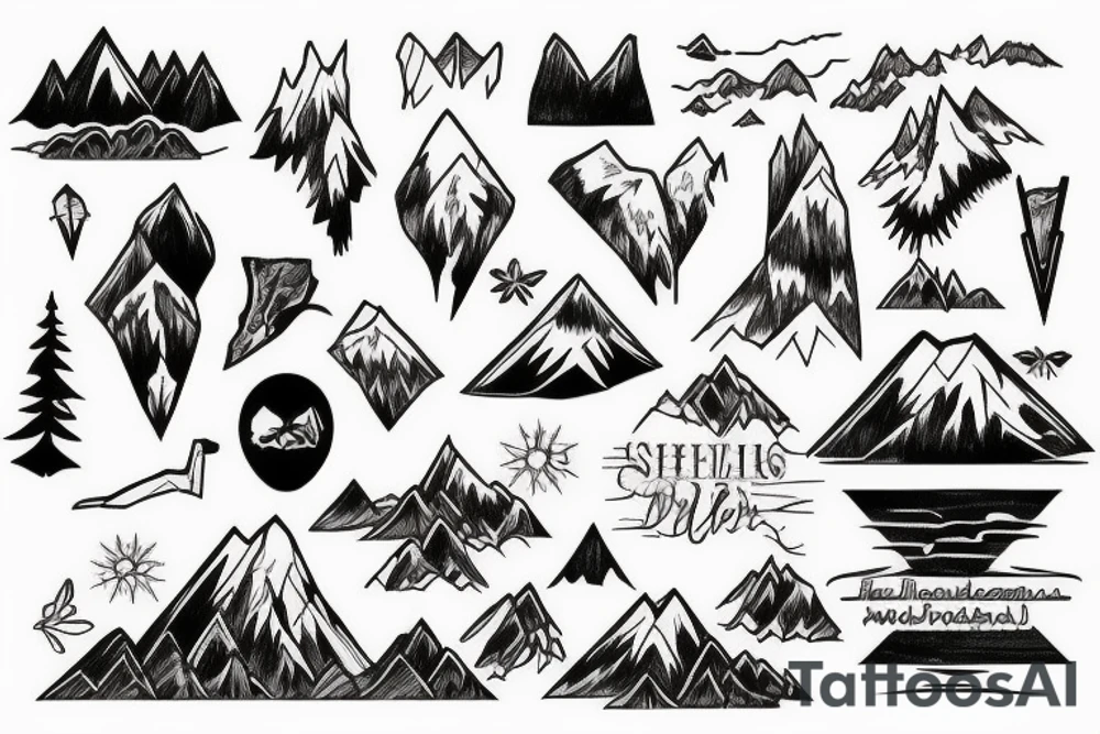 mountains tattoo idea