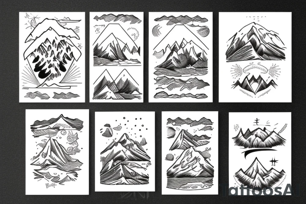 mountains tattoo idea
