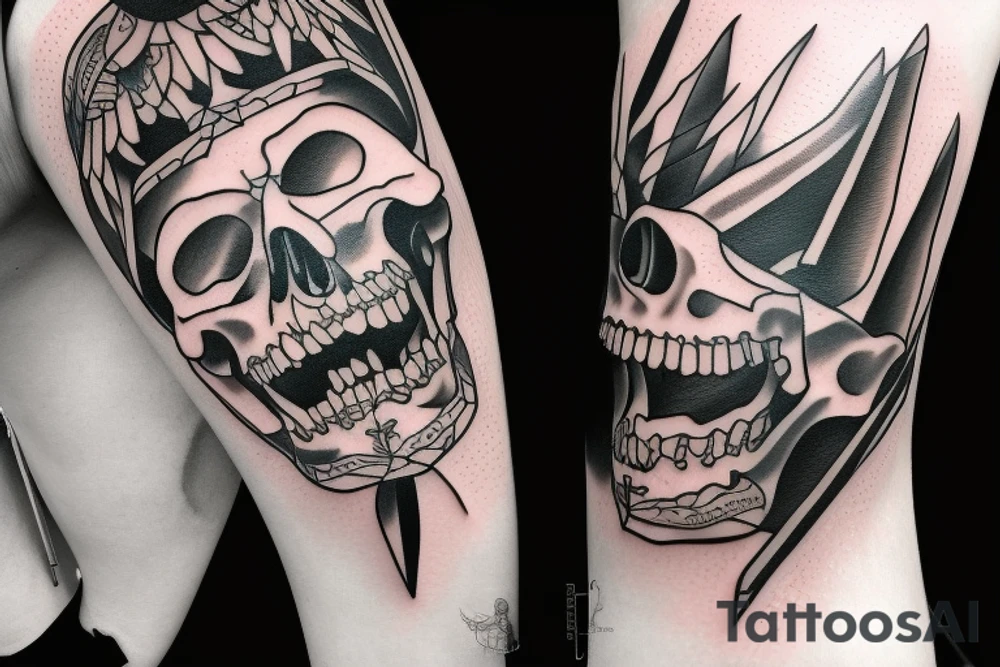 Knife tattoo idea