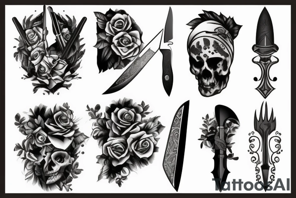 Knife tattoo idea