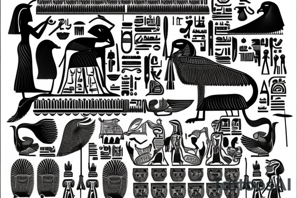 Egyptian tattoo of RA tattoo idea