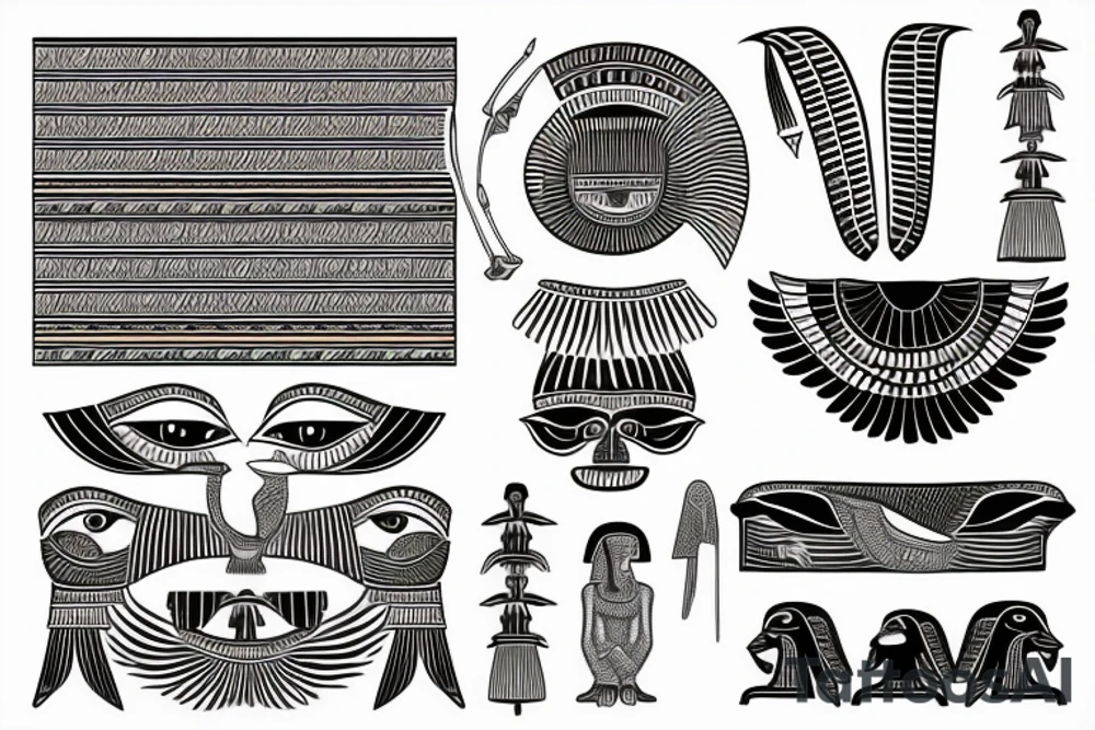 Egyptian tattoo of RA tattoo idea
